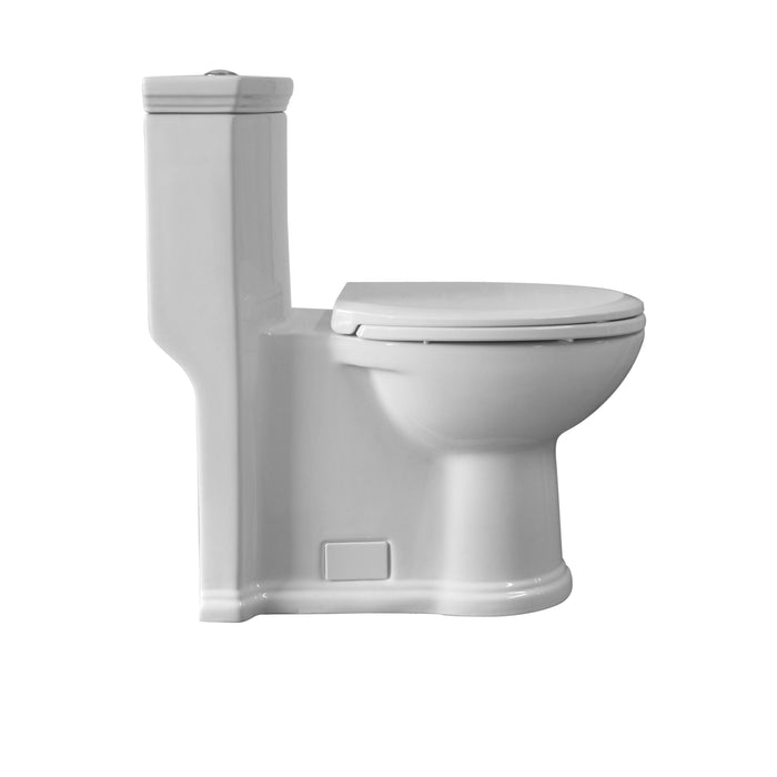 Whitehaus Magic Flush White One Piece Toilet WHMFL3364-EB