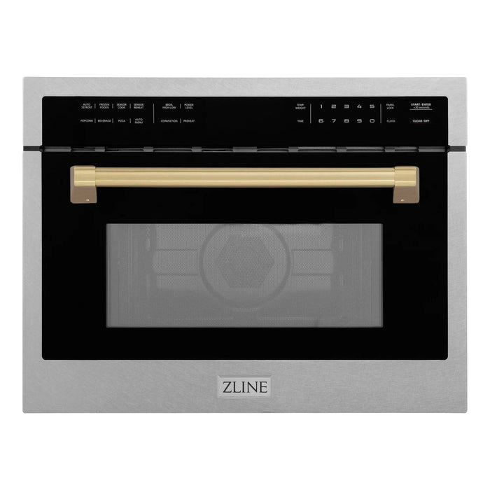 ZLINE 24” Convection Microwave, Stainless Steel, Bronze MWOZ-24-SS-CB