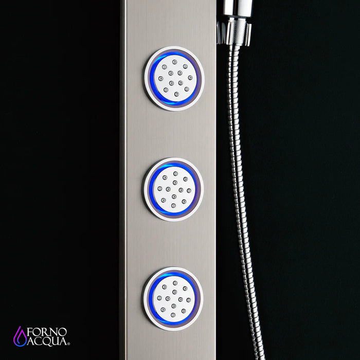 Forno Acqua AcquaSPA Shower Panel, Overhead Rainfall Shower, Handheld Shower Head SL31BC-L8