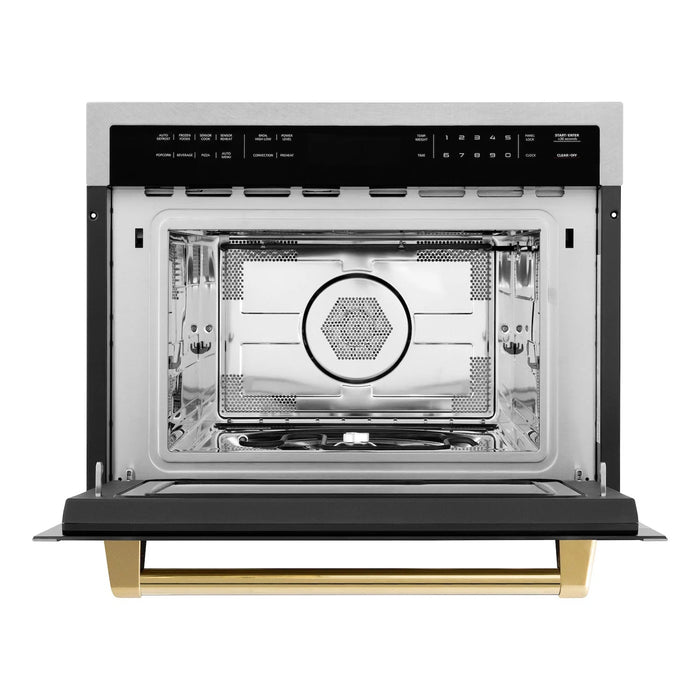 ZLINE 24” Convection Microwave, Stainless Steel, Gold MWOZ-24-SS-G