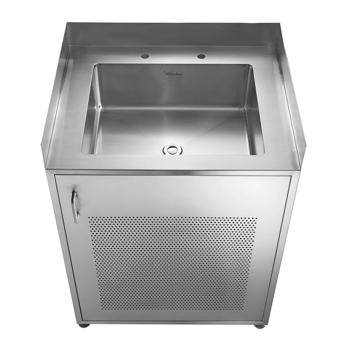 Whitehaus Single Door Stainless Steel Sink Vanity WHNC30CAB