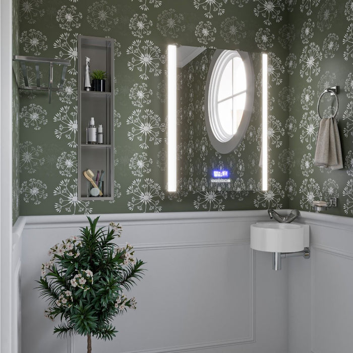 ALFI brand White 17" Tiny Corner Wall Mounted Ceramic Sink, Faucet Hole ABC121