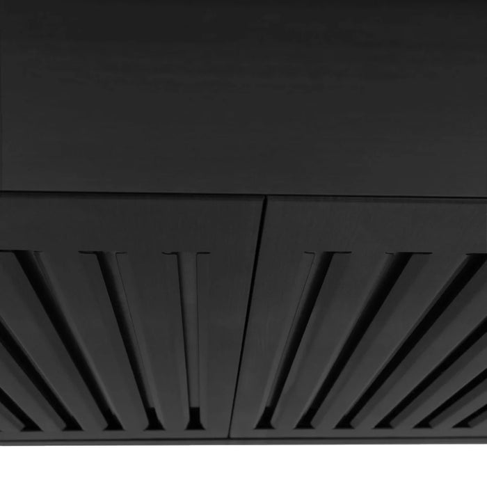 ZLINE Wall Range Hood, Black Stainless Steel, Charcoal Filters BSKBN-CF