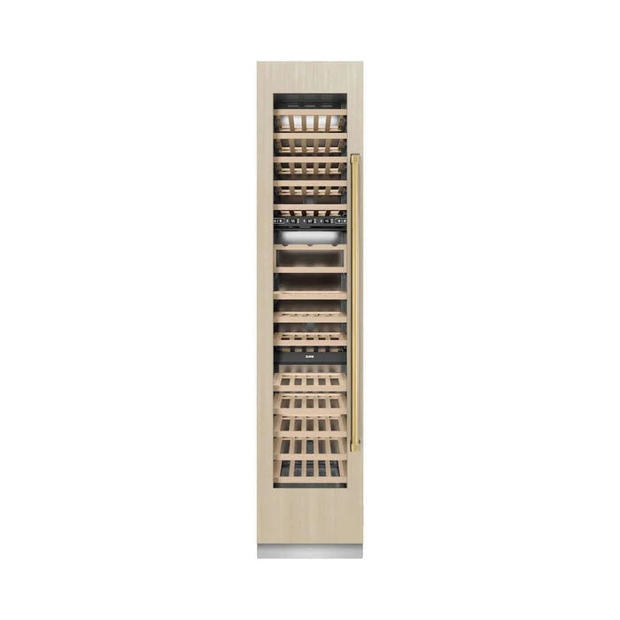 ZLINE 18" Triple Zone 68 Bottle Panel Ready Column Left Hinge Wine Cooler Polished Gold RBCWVLZ-18-G
