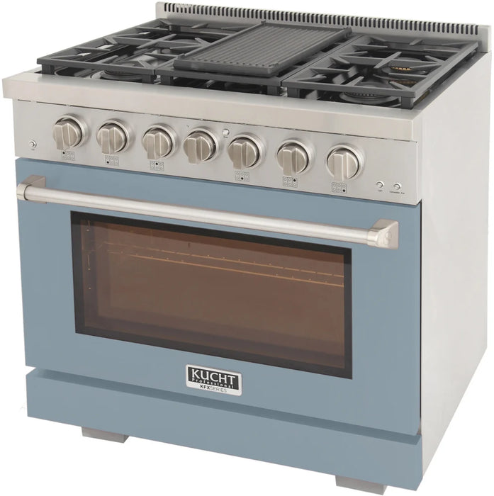 Kucht 36" Freestanding Professional Gas Range Liquid Propane KFX3600X/LP-LB