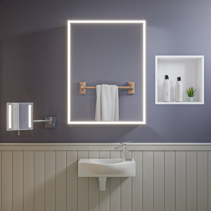 ALFI brand White 18" Small Wall Mounted Ceramic Sink, Faucet Hole ABC114