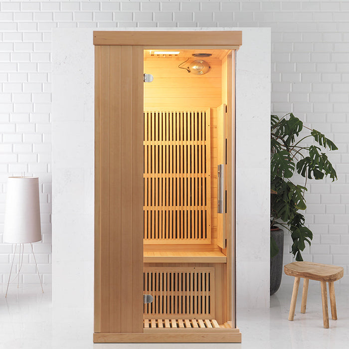 SAUNA EVOLUTION®  Indoor Carbon Heaters Glass Door Sauna Room Far Infrared 09