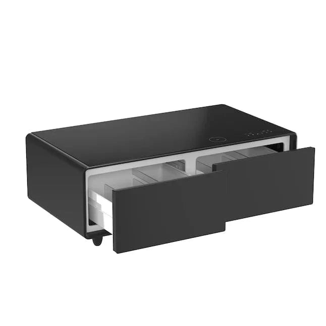 FORNO Evoluto 51" Smart Coffee Table – Dual Fridge Drawers Black FCTFR7006-51BLK