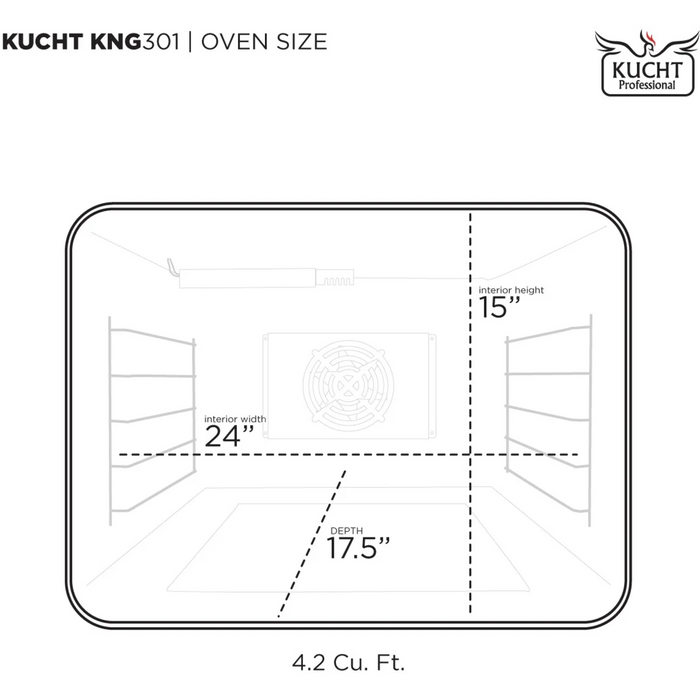 Kucht 30” Pro-Style Kitchen Dual Fuel Range - KDF302-W-Gold