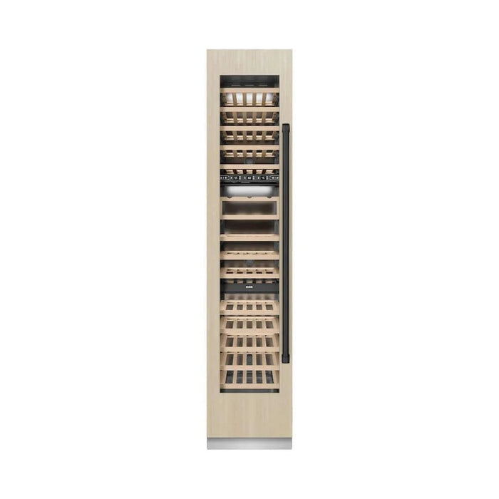 ZLINE 18" Triple Zone 68 Bottle Panel Ready Column Left Hinge Wine Cooler Matte Black RBCWVLZ-18-MB