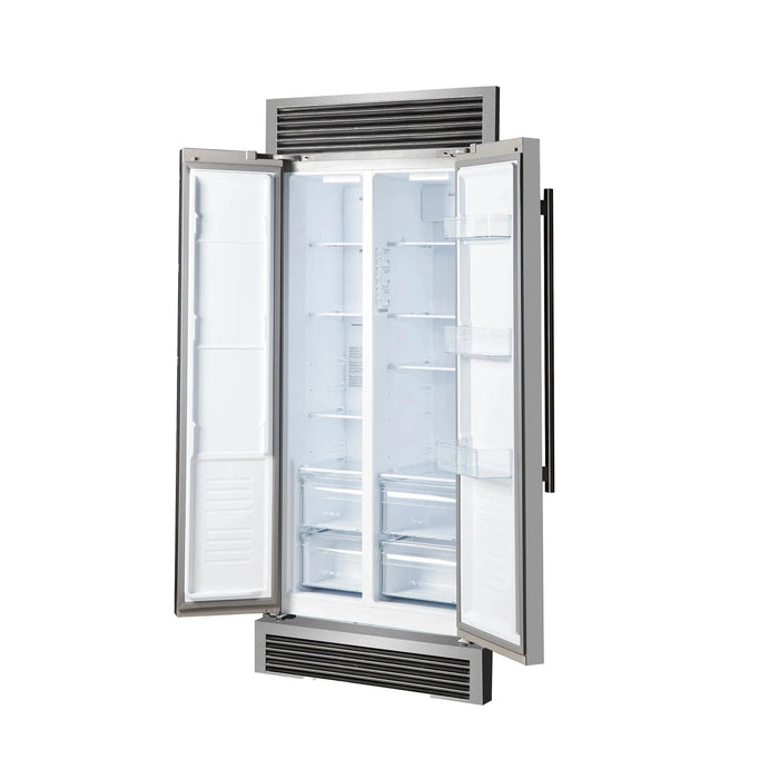 FORNO Salerno 37" Side-by-Side Built-In Refrigerator FFRBI1805-37SG