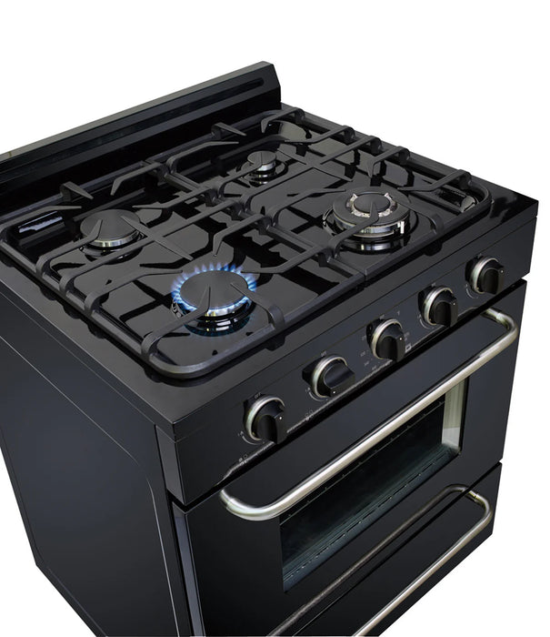 UNIQUE 30" Classic Retro Offgrid Range, Large Power burner, UGP-30G OF1 B
