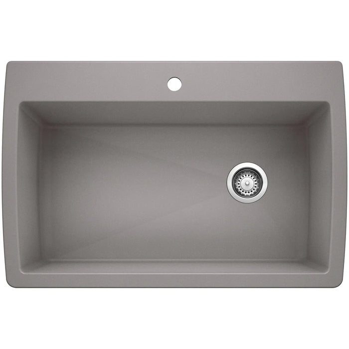 BLANCO Diamond SILGRANIT 33.5" Super Single Dual Mount Kitchen Sink