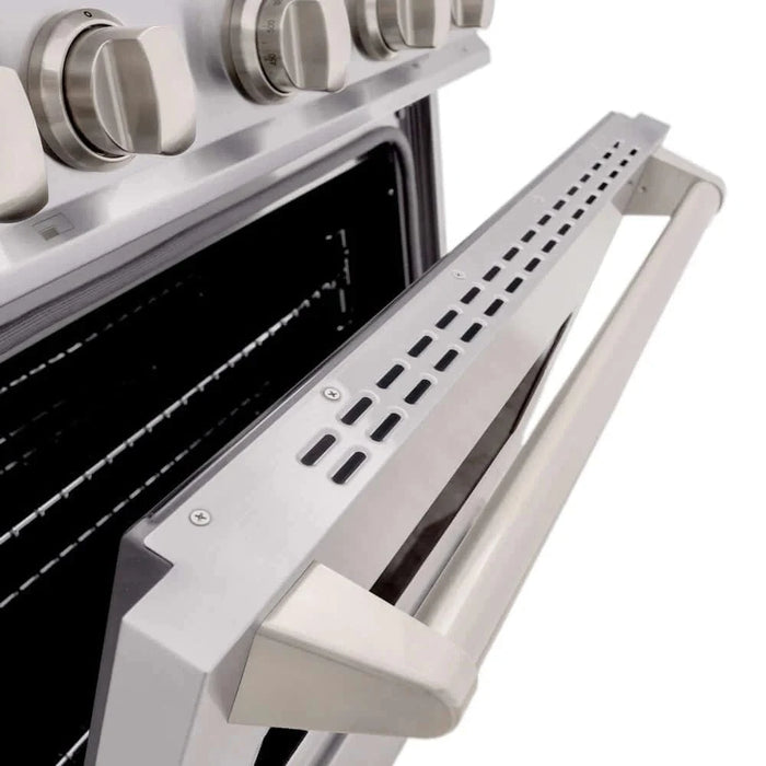 ZLINE 30" Dual Fuel Range, Gas Cooktop, Electric Convection Oven Stainless Steel, CDR-BR-30