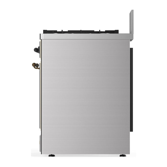 ILVE Majestic III 30"Dual Fuel Range Stainless Steel Copper Trim UM30NR3SSP