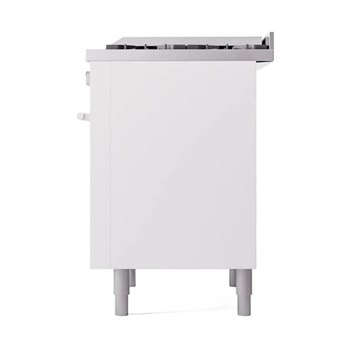 ILVE 36"Professional Plus Liquid Propane Dual Fuel Range, White UP36FQMPWHLP