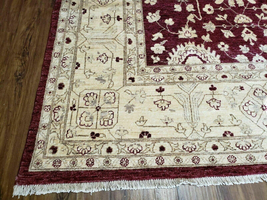 10' X 14' Vintage Handmade PESHAVAR CHOBI Pakistani Agra wool Carpet Nice