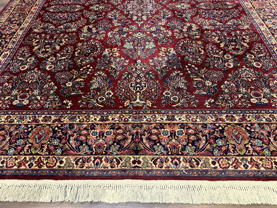 10x14 Karastan Rug Red Sarouk #785, Wool Original 700 Series