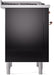 ILVE Nostalgie II 36" Dual Fuel Liquid Propane Range, Glossy Black, Copper Trim UP36FNMPBKPLP ILVE