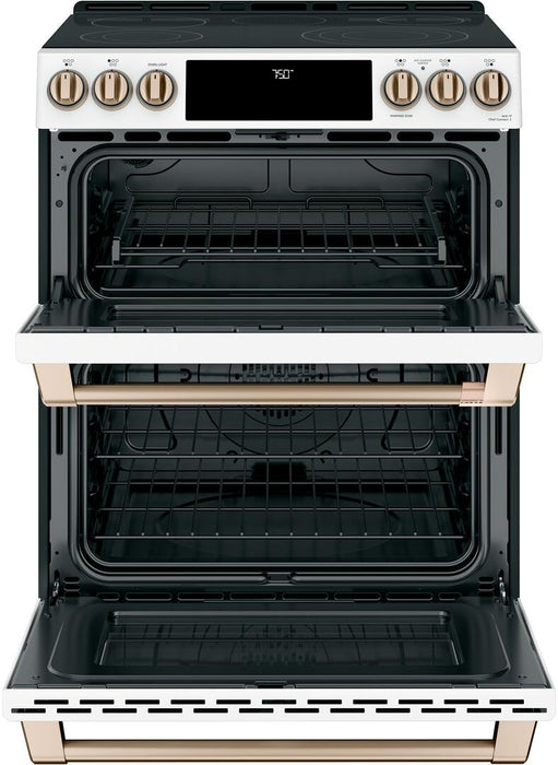 Café™ 30" Smart Slide-In, Front-Control, Radiant and Convection Double-Oven Range, CES750P4MW2 Café