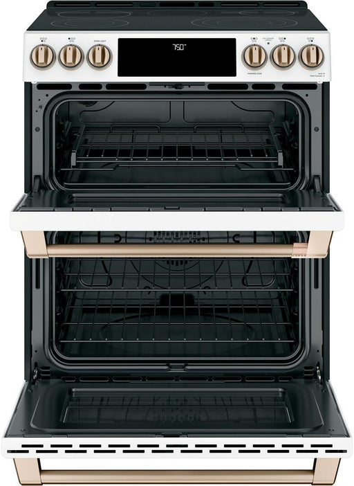 Café™ 30" Smart Slide-In, Front-Control, Radiant and Convection Double-Oven Range, CES750P4MW2 Café