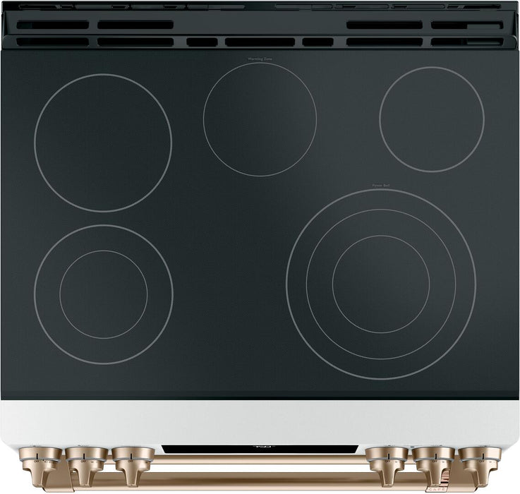 Café™ 30" Smart Slide-In, Front-Control, Radiant and Convection Double-Oven Range, CES750P4MW2 Café