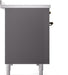 ILVE Nostalgie II 48" Electric Range, Matte Graphite, Bronze Trim UPI486NMPMGB ILVE