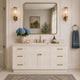60 Inch Antique White Shaker Single Sink Bathroom Vanity with Drawers