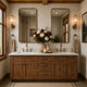 60 Inch Rustic Shaker Double Sink Bathroom Vanity with Drawers
