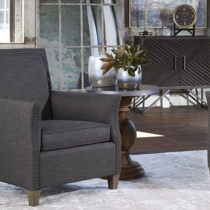 Farmhouse Blythe Wooden Accent Table, Brown