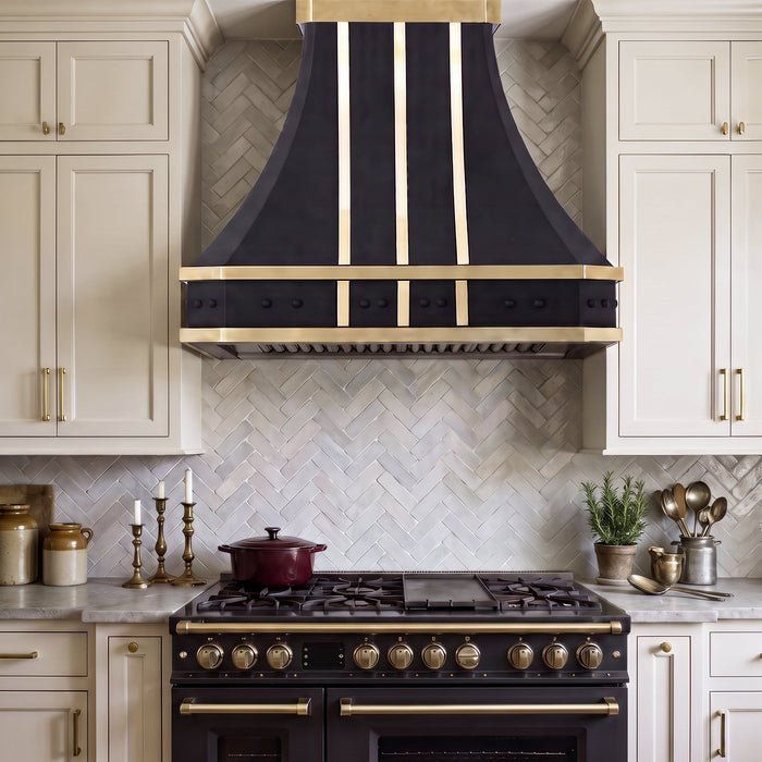 Custom Faceted Curved  Stainless Steel Range Hood - SHCR02