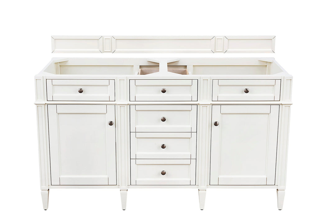 James Martin Brittany 60" Double Bathroom Vanity, Bright White