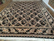 10' X 14' Handmade Fine Chinese Allover Floral Wool Rug Hand Knotted Black Nice