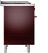 ILVE Nostalgie II 40" Dual Fuel Natural Glass Range, Burgundy, Copper Trim UPD40FNMPBUP ILVE