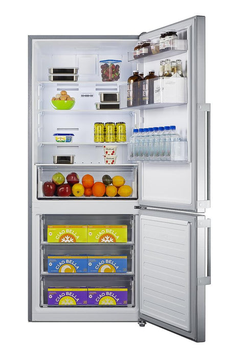 Summit 28" Wide Bottom Freezer Refrigerator FFBF283SS Summit