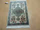 1' 9" X 2' 5" Handmade Indian Wool Rug Lahore Floral Design Small Oriental Rug Beige & Teal
