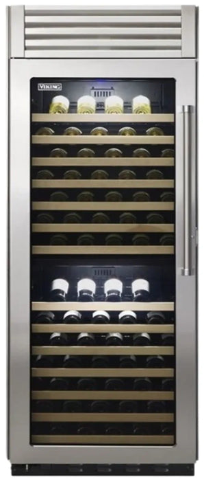 Viking® 5 Series 30" Stainless Steel Right Hinge Built In Wine Cooler VCWB530RSS