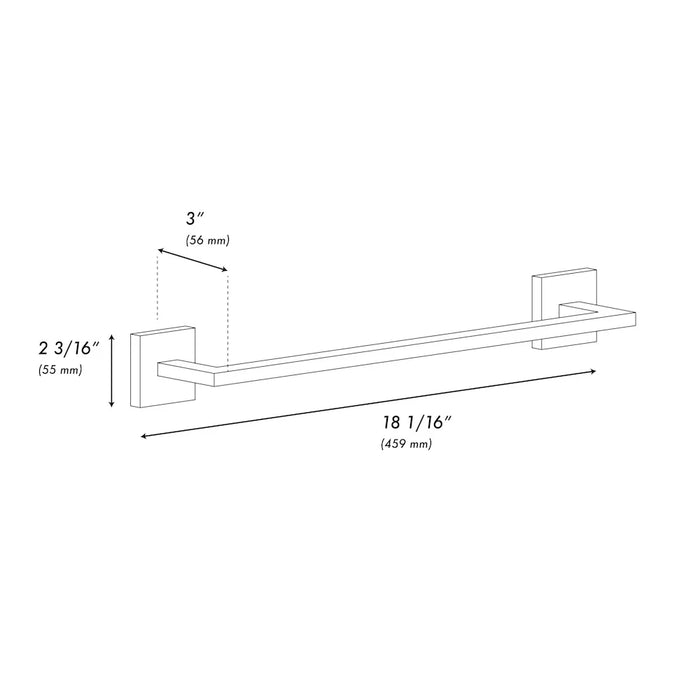 ZLINE Rubicon 18" Towel Rail, RBCN1-TR18-BN