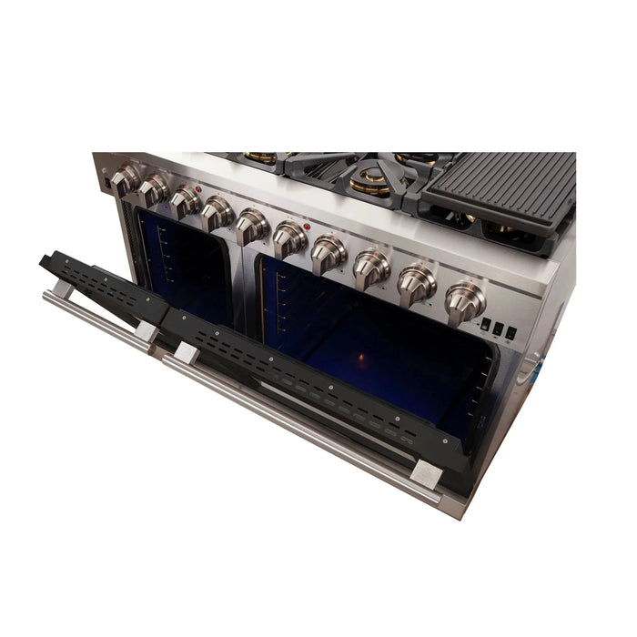 FORNO Capriasca 48" Dual Fuel Range FFSGS6187-48BLK