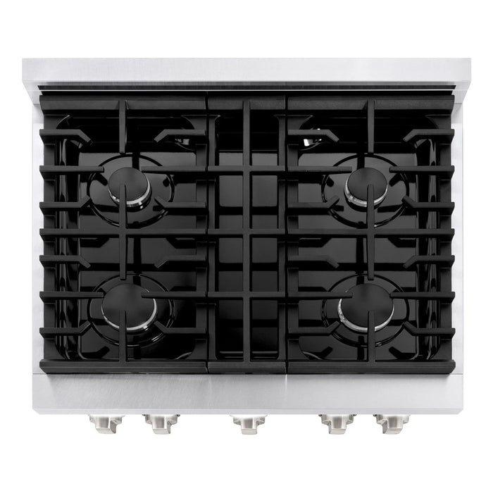 ZLINE 30"Paramount Dual Fuel Range DuraSnow® White Matte SDRS-WM-30