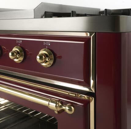 ILVE Majestic II 30" Liquid Propane Dual Fuel Range White, Bronze Trim UM30DNE3WHBLP
