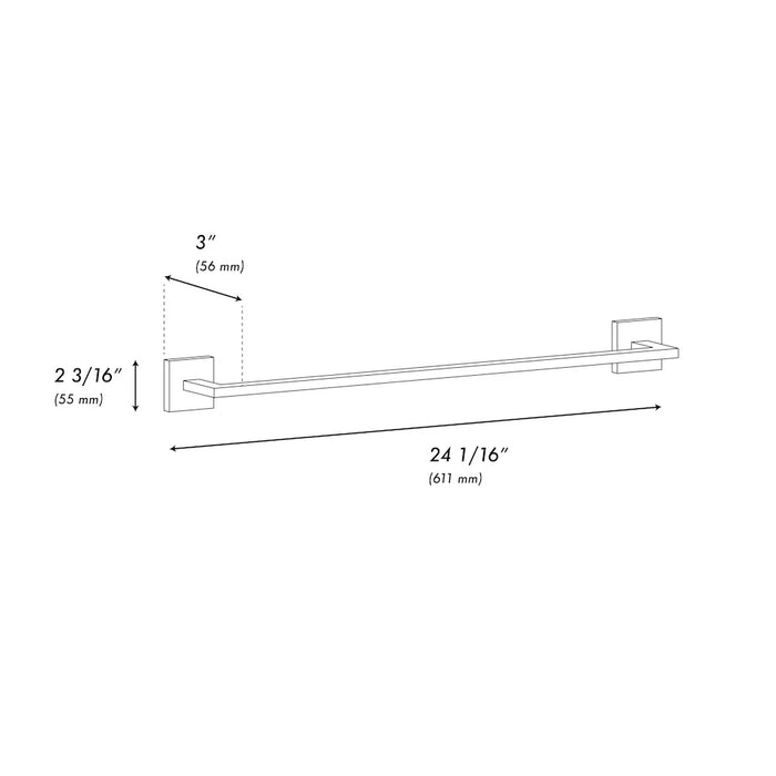 ZLINE Rubicon 24" Towel Rail, RBCN1-TR-BN