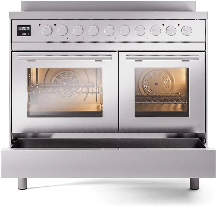 ILVE 40"Professional Plus Induction Range, Stainless Steel UPDI406WMPSS