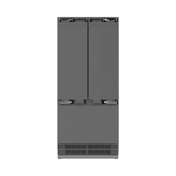 ZLINE Autograph Edition 36" Panel Ready French Door Built-In Bottom Freezer Refrigerator SRBIVZ-36-CB