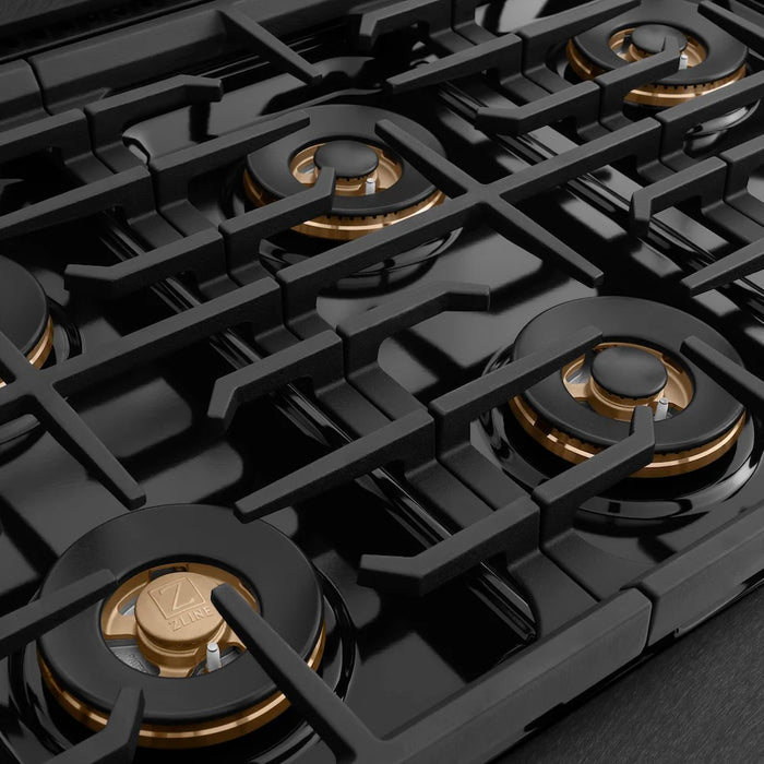 ZLINE 48" Paramount Dual Fuel Range DuoPro™ Cooktop, Electric Convection Oven, Black Satin Stainless Steel PSDRBSZ-48-CB