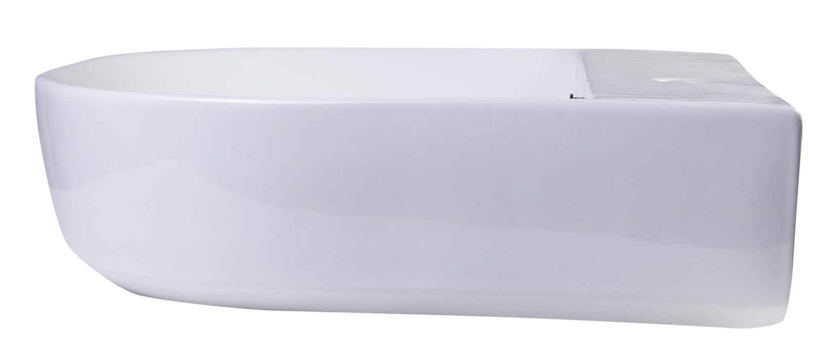 ALFI brand 20" White D-Bowl Porcelain Wall Mounted Bath Sink AB110