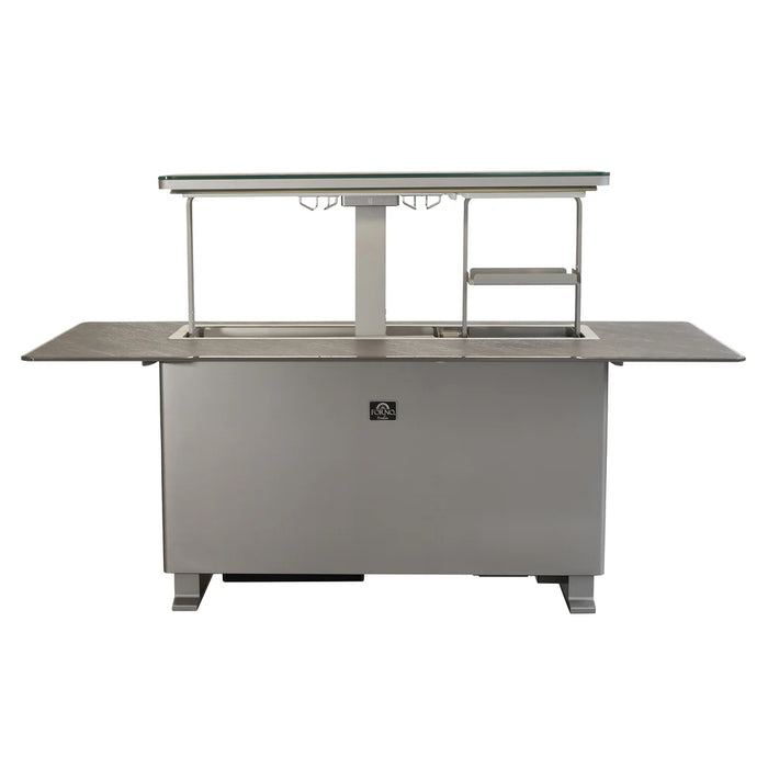Elevato Smart Bar Table, Sandstone Black, fridge, freezer, Bluetooth control - Control Panel View