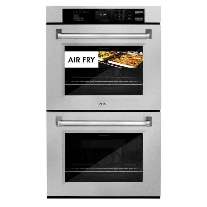 ZLINE 30"Professional True Convection Double Wall Oven, Air Fry, Self Clean, DuraSnow® Stainless Steel WADS-30