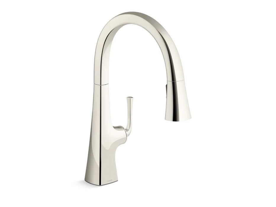KOHLER Graze Pull-down kitchen sink faucet, three-function sprayhead K-22062