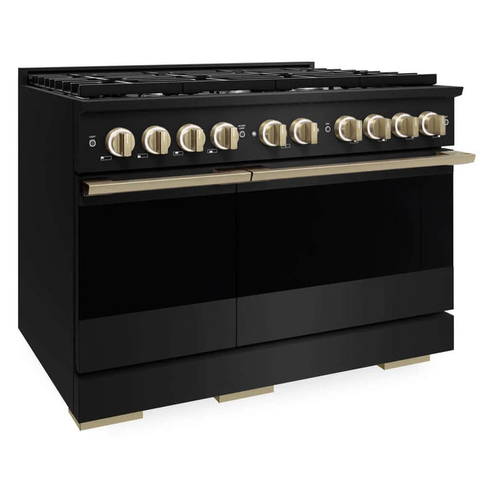 ZLINE Marino Double Oven Dual Fuel Range MDRBZ-48-CB
